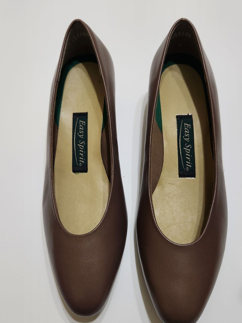 Easy Spirit Brown Slip-On Round-Toe Flats